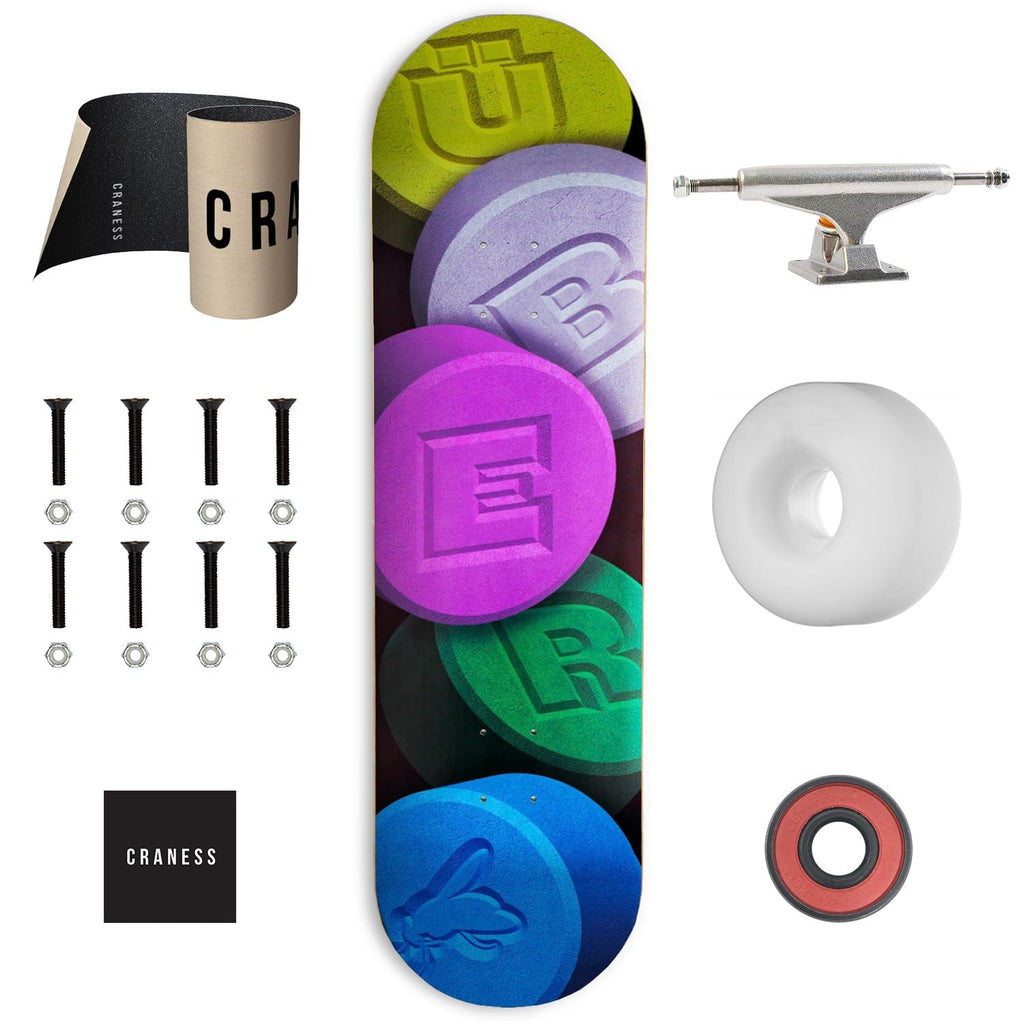 Skate Komplet Am ÜBER Painkiller Stříbrné - skateshop Craness