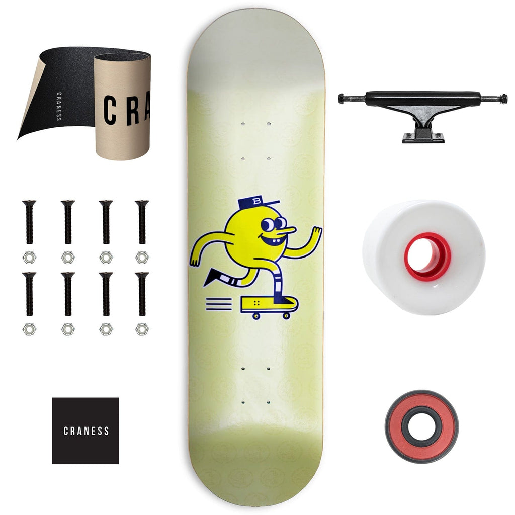 Skate Komplet Cruiser Blast skates Pastel Deboss Mascot Logo Černé - skateshop Craness