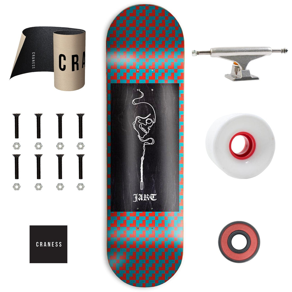 Skate Komplet Cruiser Jart Smoke Skull Stříbrné - skateshop Craness