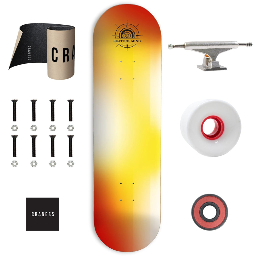 Skate Komplet Cruiser Skate of Mind Yellow Red Stříbrné - skateshop Craness