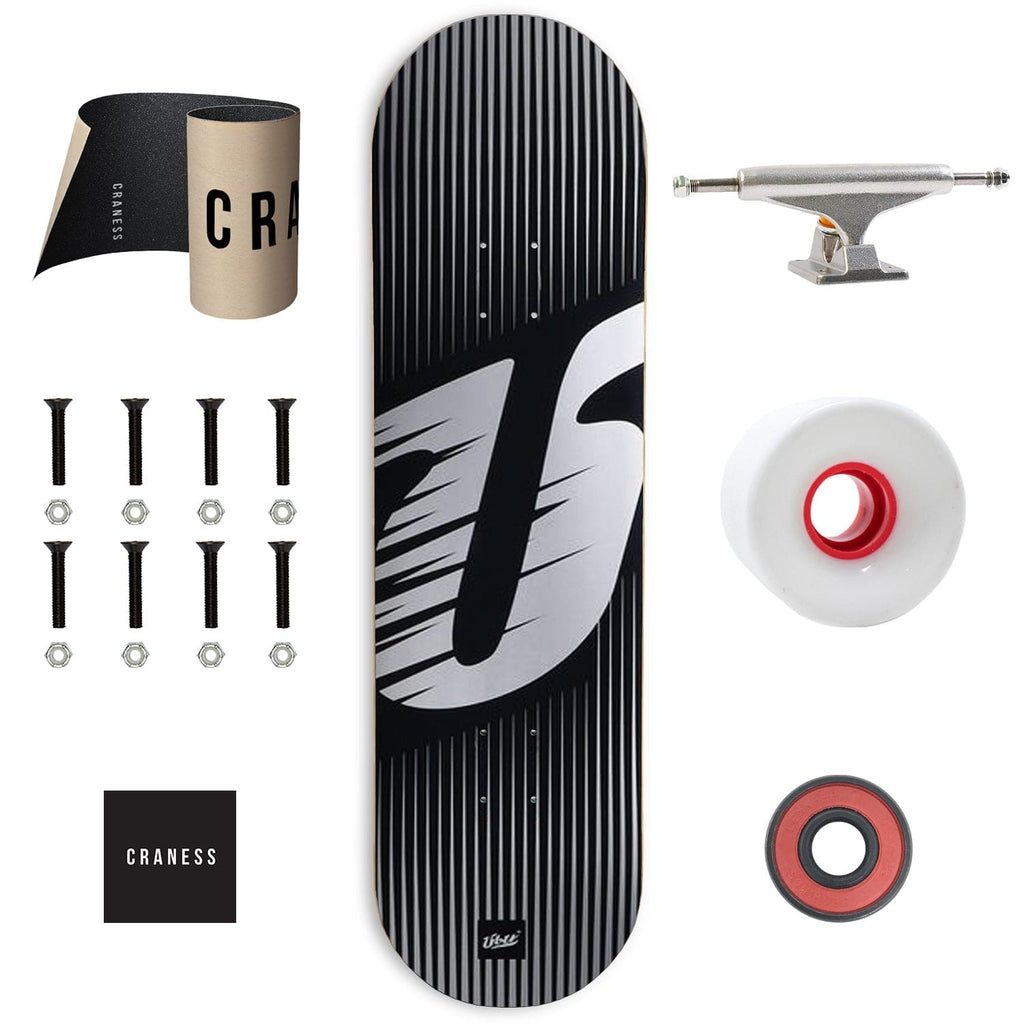 Skate Komplet Cruiser ÜBER Big Ü Black Stříbrné - skateshop Craness