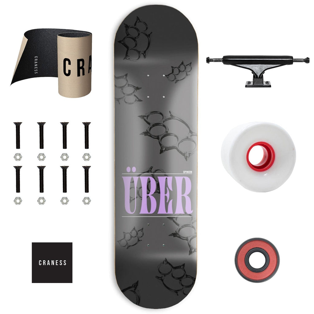 Skate Komplet Cruiser ÜBER One Option Gray Černé - skateshop Craness