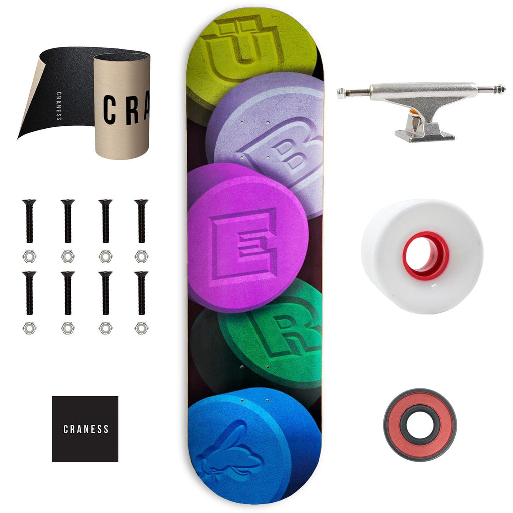 Skate Komplet Cruiser ÜBER Painkiller Stříbrné - skateshop Craness