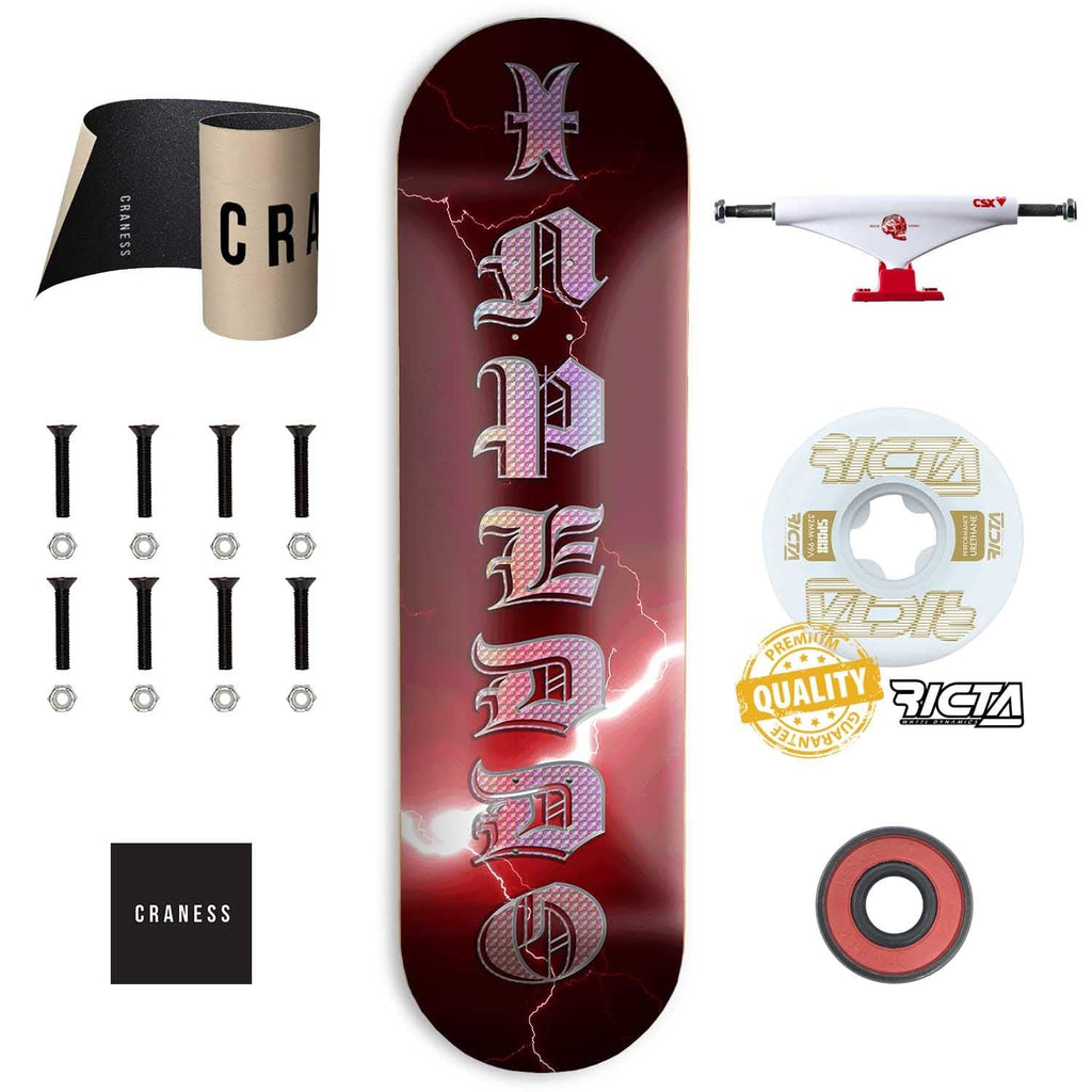 Skate Komplet Pro Inpeddo Bolt Red - skateshop Craness