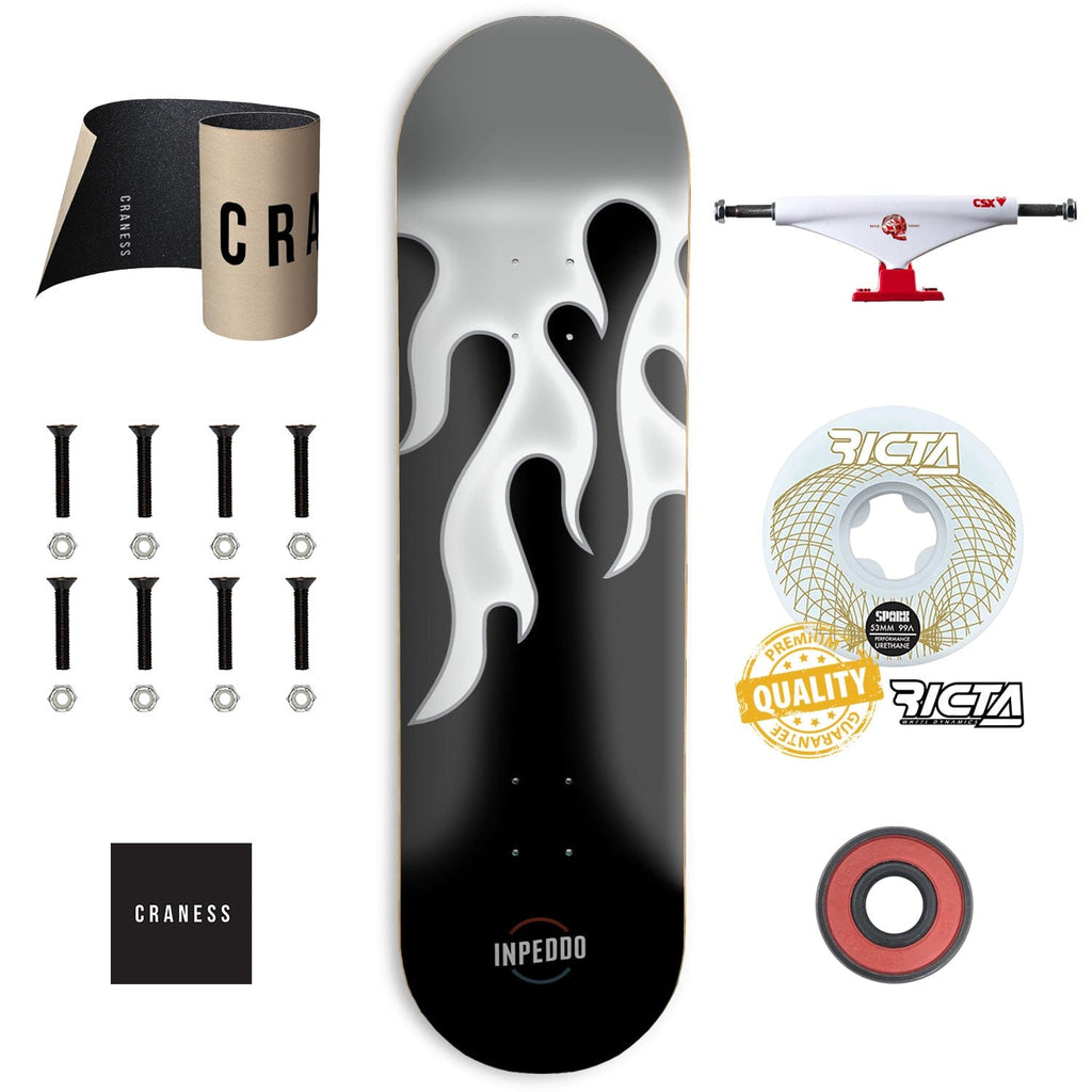 Skate Komplet Pro Inpeddo Flames Black - skateshop Craness