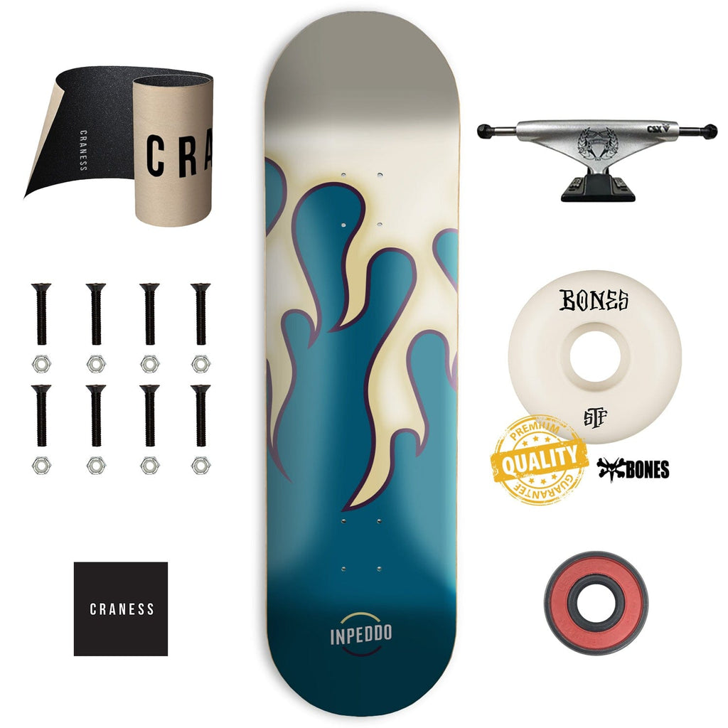 Skate Komplet Pro Inpeddo Flames Petrol - skateshop Craness
