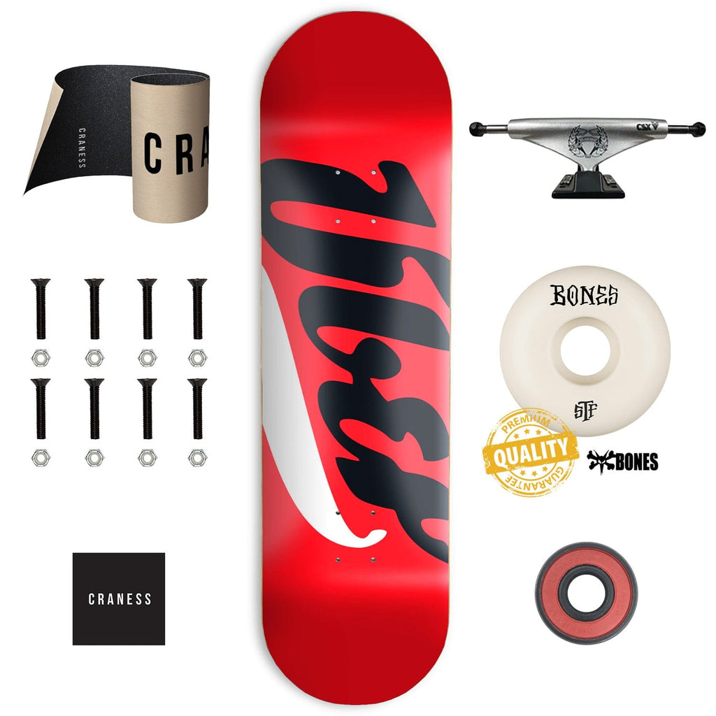 Skate Komplet Pro ÜBER Big Logo Red - skateshop Craness