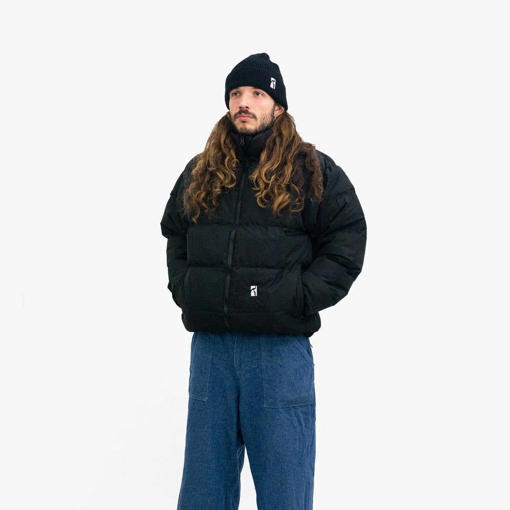 Poetic Collective puffer zimní bunda černá - skateshop Craness