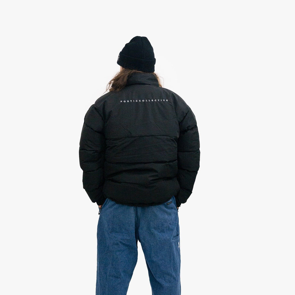 Poetic Collective puffer zimní bunda černá - skateshop Craness