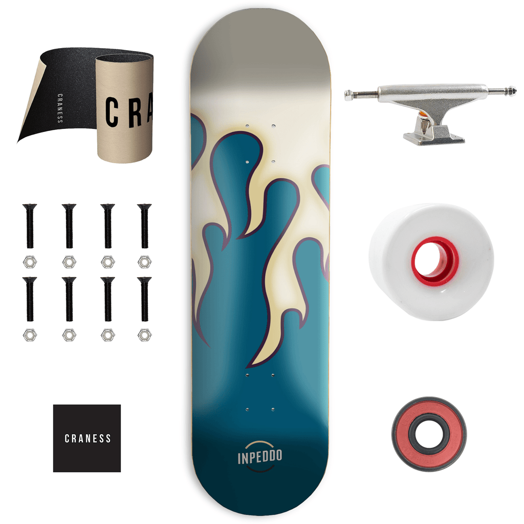Skate Komplet Cruiser Inpeddo Flames Petrol Stříbrné - skateshop Craness