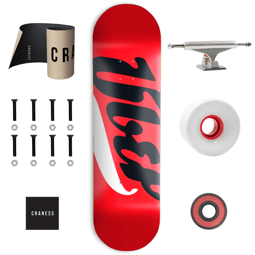 Skate Komplet Cruiser ÜBER Big Logo Red - skateshop Craness